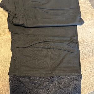 Ladies black w/ lace capri length leggings